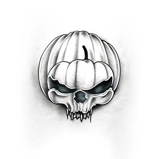 Ghost With A Pumpkin Head