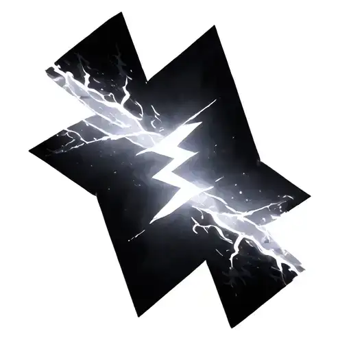 Softly Shaded Black And Grey Lighting Bolts