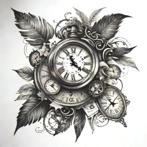 Clock Money Travel Themed