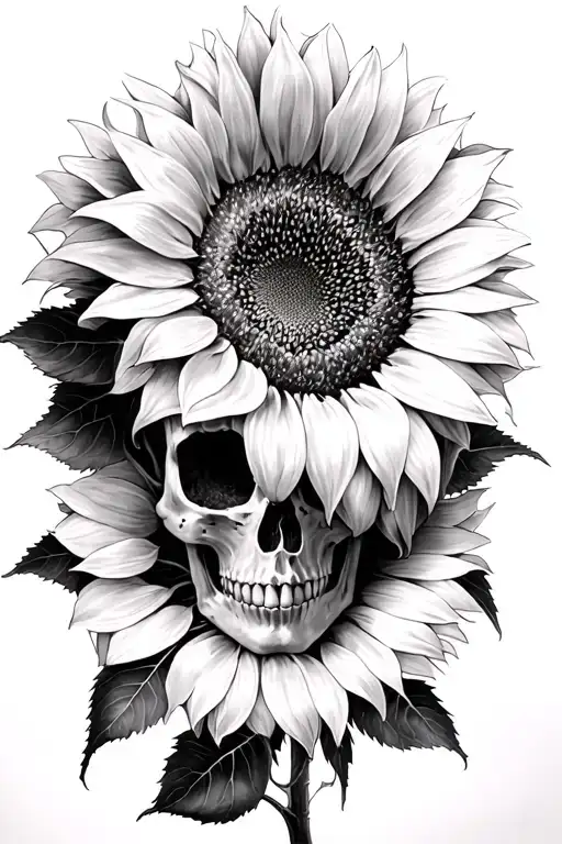 Sunflower Half Dead Half Live
