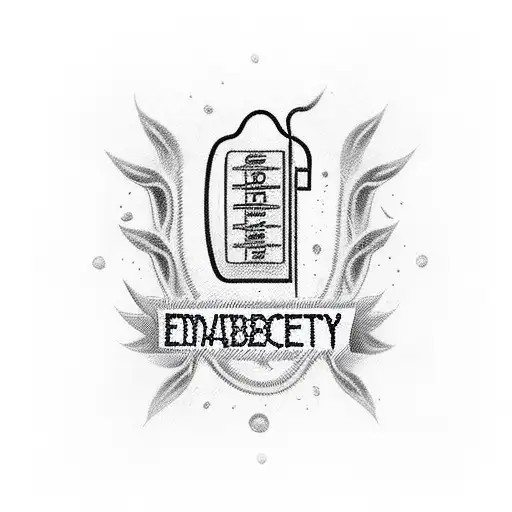 Medical Emergency Symbol With Diabetic Written On A Banner Wrapped Around