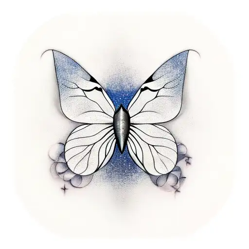 Crescent Moon And Butterfly