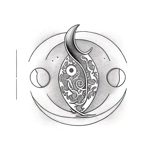 Hour Glass With A Crescent Moon Emblem