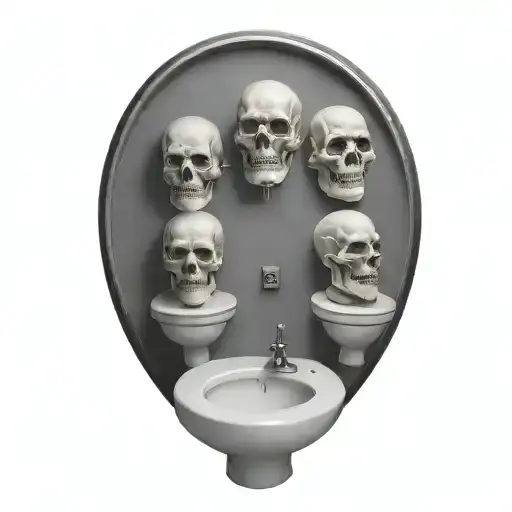 Toilet With Human Heads Inside