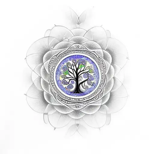 Tree Of Life Flower Of Life