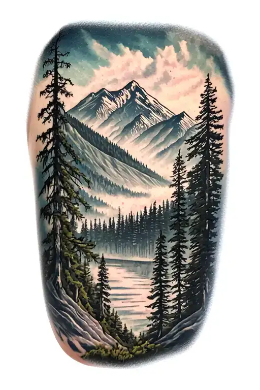 Pacific Northwest Mountains And Forest