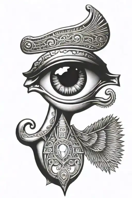 Eye Of Horus And Khonshu Egyptian God
