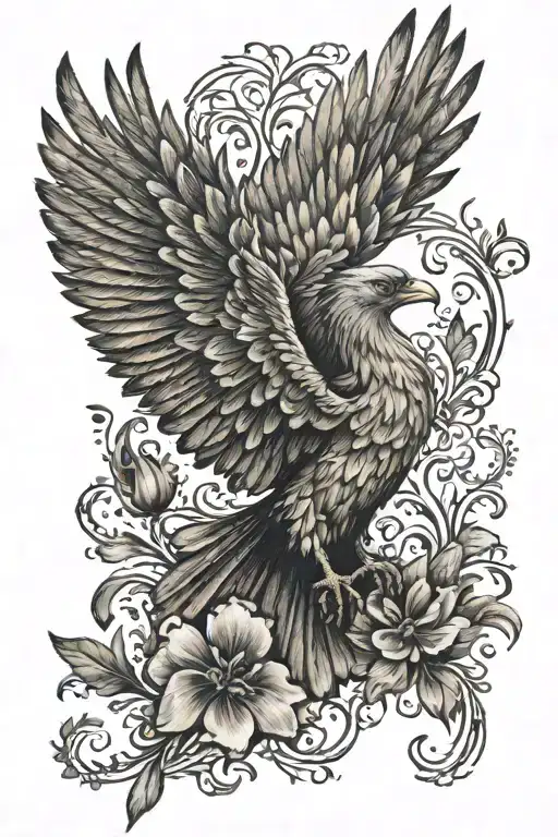 Pheonix Reborn With A Clover Leaf