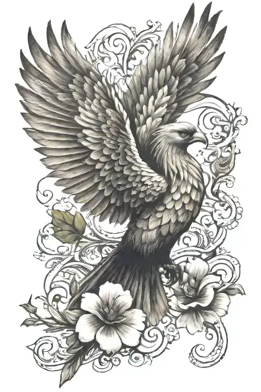 Pheonix Reborn With A Clover Leaf