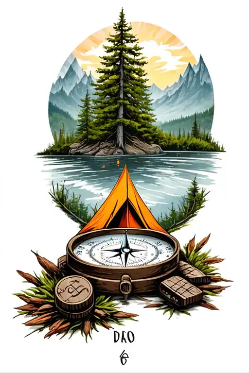 Compass Wild Camping Themed