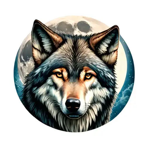 Wolf Wald Moon Deep Schwartz