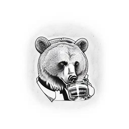 A Bear Holding A Pint Of Beer