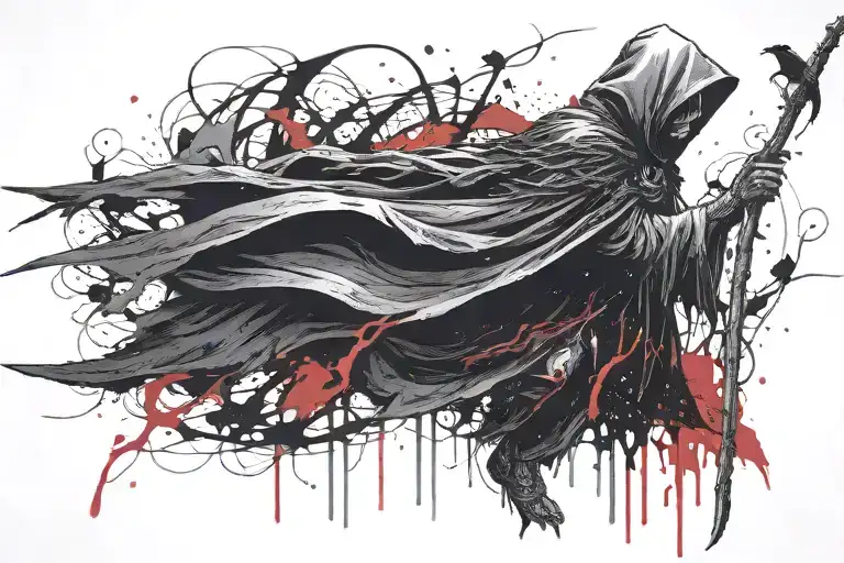 Grim Reaper With Crow