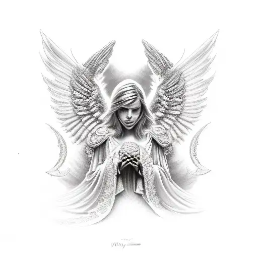 Angel With Mouth Covered