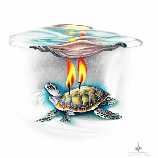 Candle Burning At Both Ends With Turtles And Friendship And Death Of A Loved One