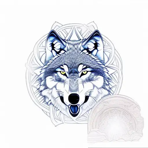 Wolf Howling From A Cliff