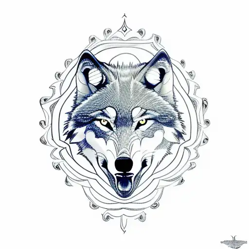 Wolf Howling From A Cliff