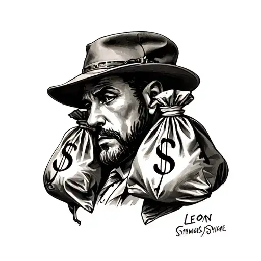 Leon With Money Bags