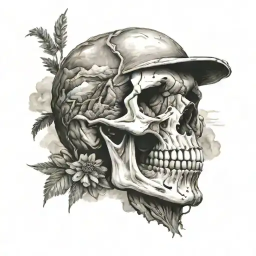Skull And Mountains