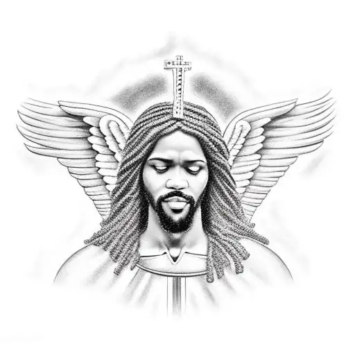 Black Jesus Ressurection Angels