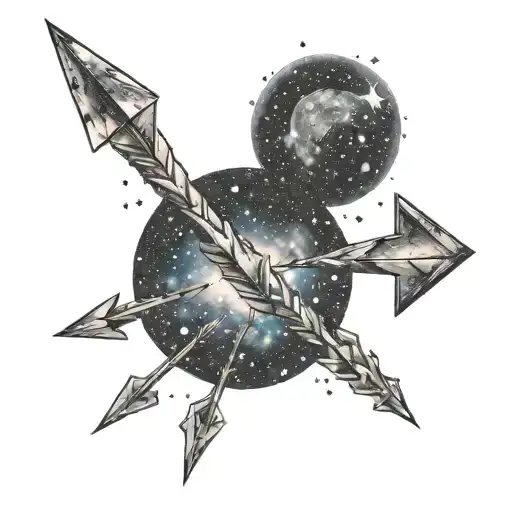 An Arrow Made Of Stars In A Galaxy