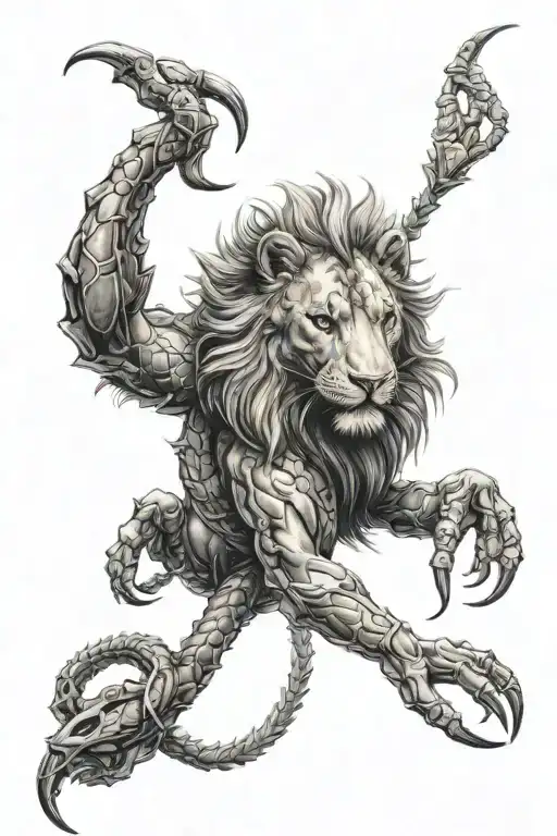 Can You Make A Half Sleeve On My Left Arm With A Scorpion And Lion