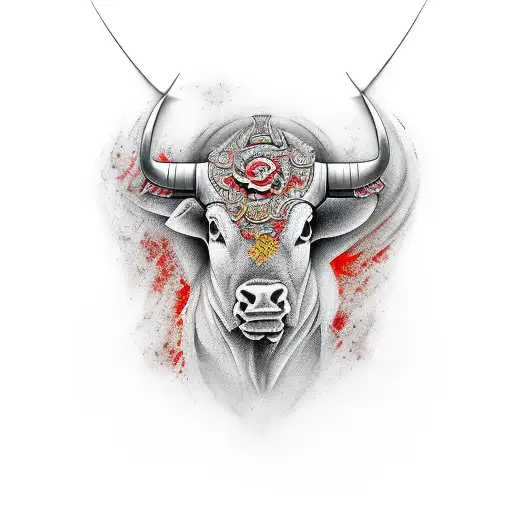 Spanish Angry Bull Full Body