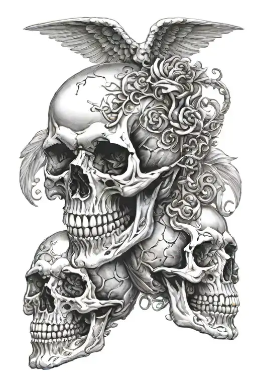 Heaven And Hell Skull