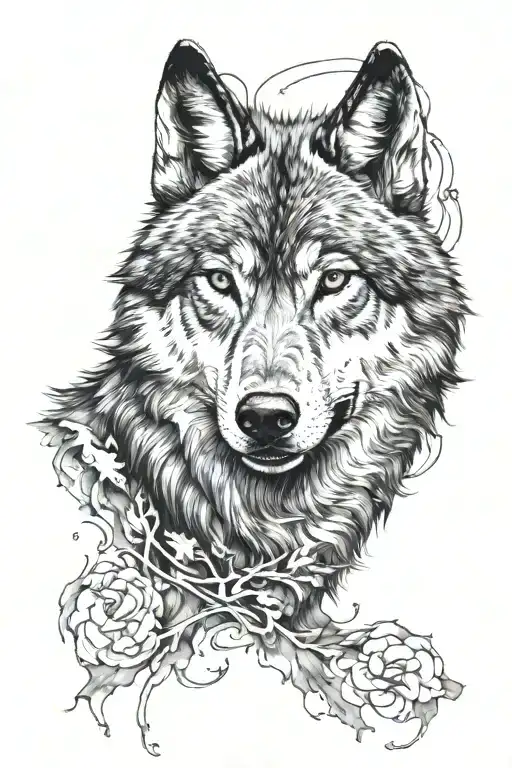 Wolf With A Grin And Calm