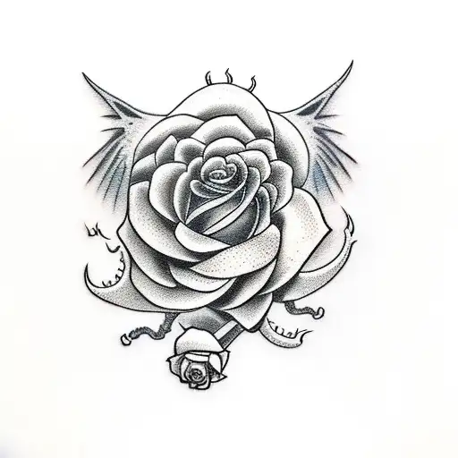 Dragon With Roses