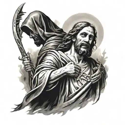 Jesus And Grim Reaper