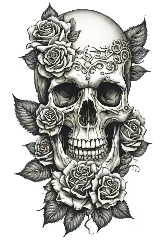 Skull And Roses