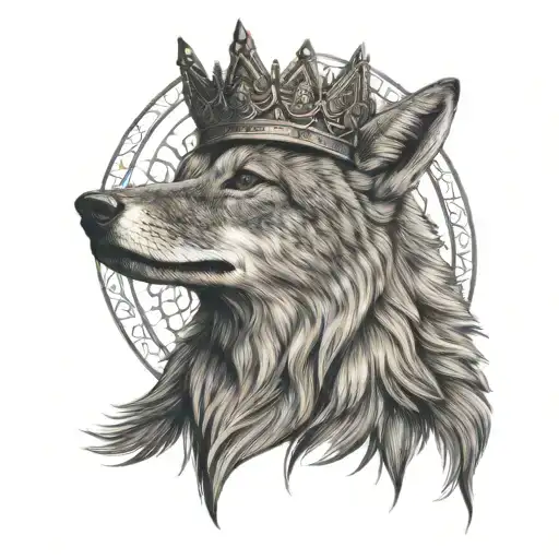 Coyote With Crown