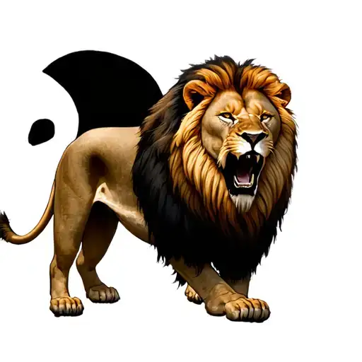 I Want A Tattoo A Realistic Lion Roaring About 15X15 In The Upper Right Of The Back