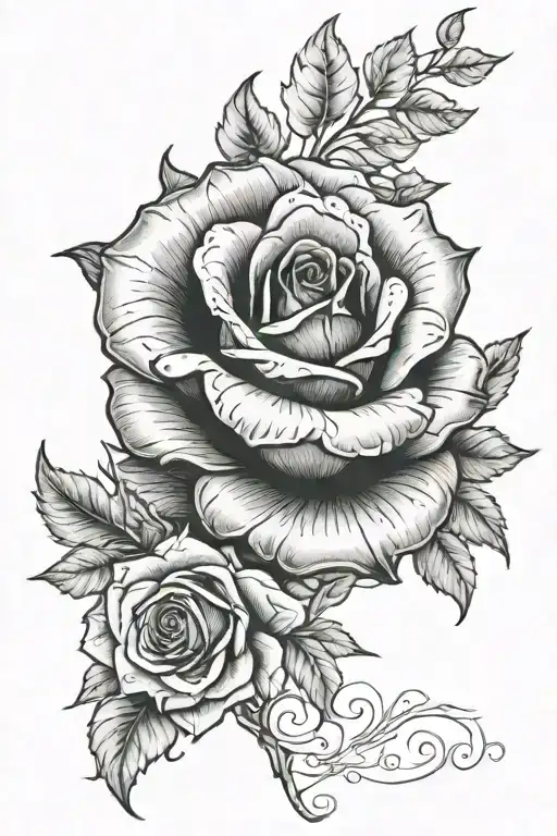 Black And Red Rosarie Wrapped Around Arm