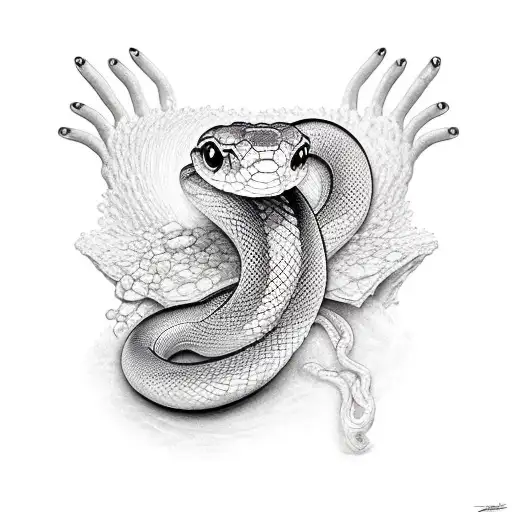 Hand Shaking A Snake That Bites The Hand