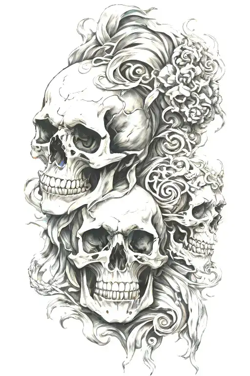 Skull And Hades Greek God