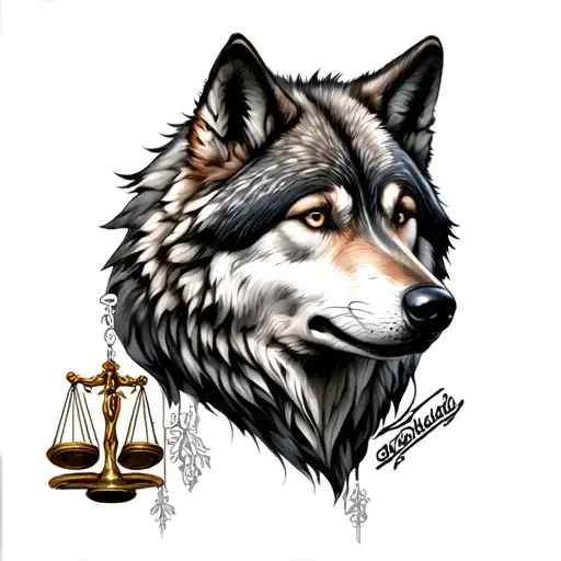 Wolf And Libra Whole Arm