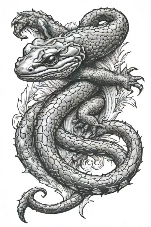 Salamander With Dagger