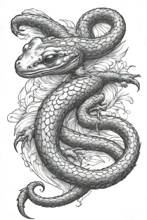 Salamander With Dagger