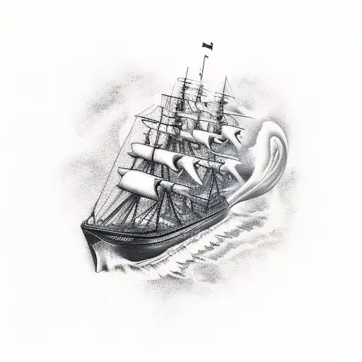 Wodden Ships On Fire