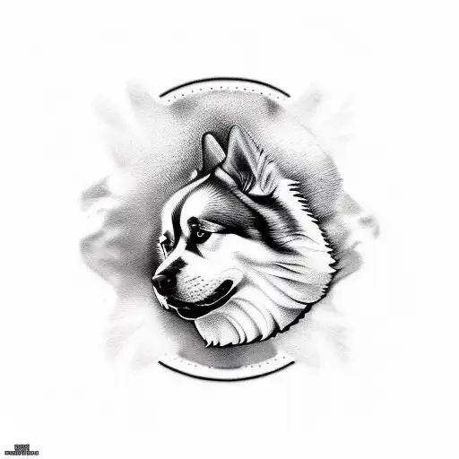 Dog Siluettes In The Space