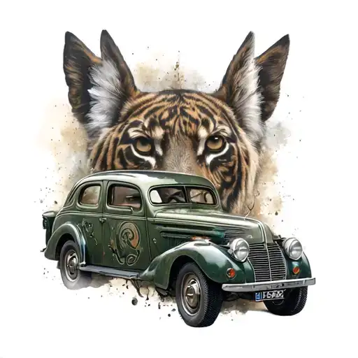 Maz Car In The Middle And On The Sides Of Two Urals