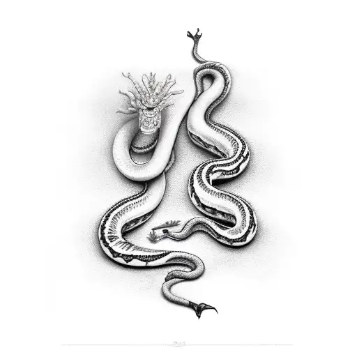 Adam And Eve With Snake Sleeve