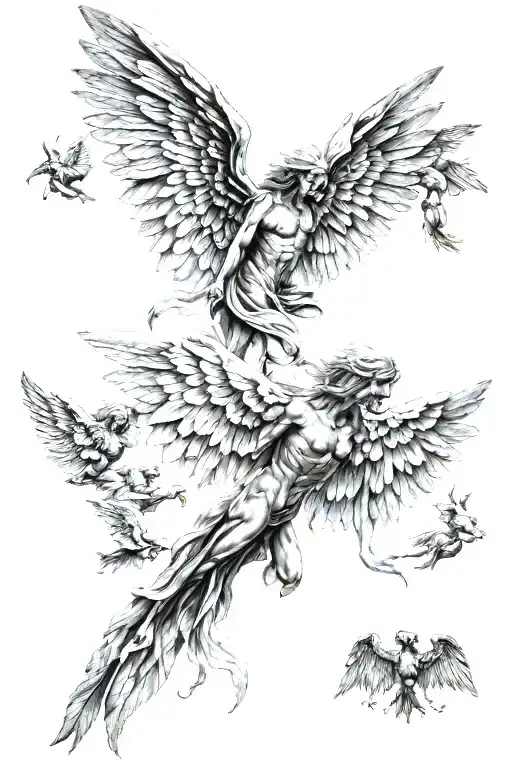 Wings Of Angels And Black Devils