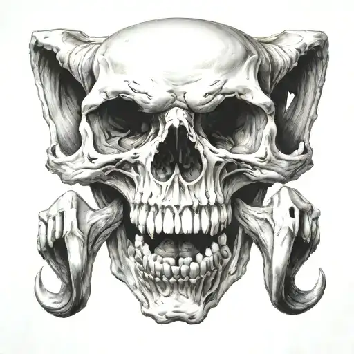 Skull With Mouth Open