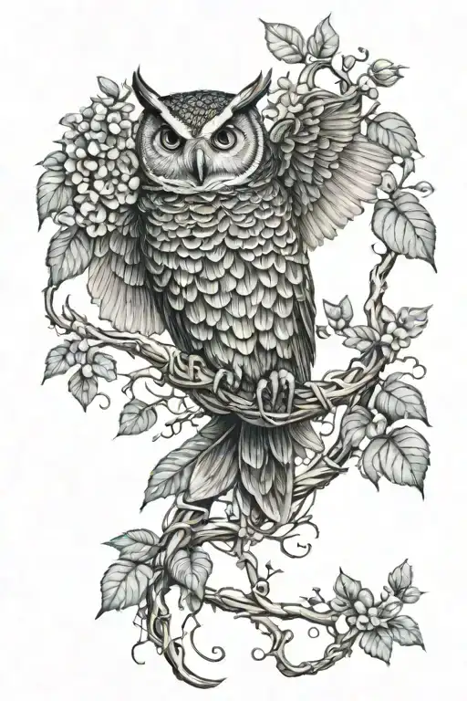 Spinal Owls Flying And Snakes Wrapped In Vines