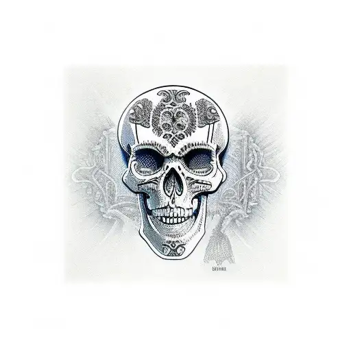 Skeleton Representing Life Gives Person Cards You Need To Play With The Cards You Get