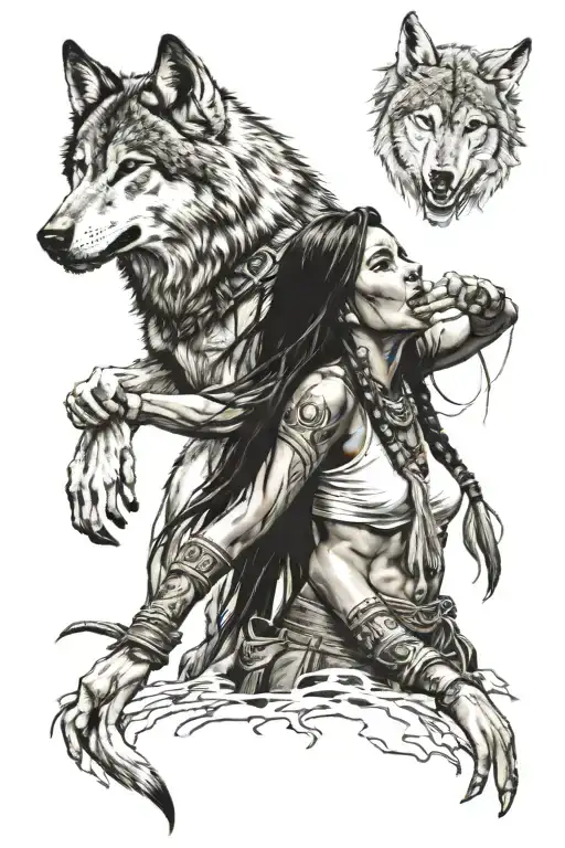 Wolf Indian Girl Fight Scene