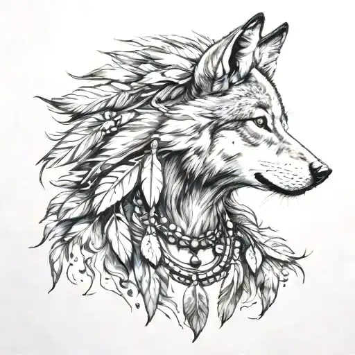 Fight Wolf Indian Girl